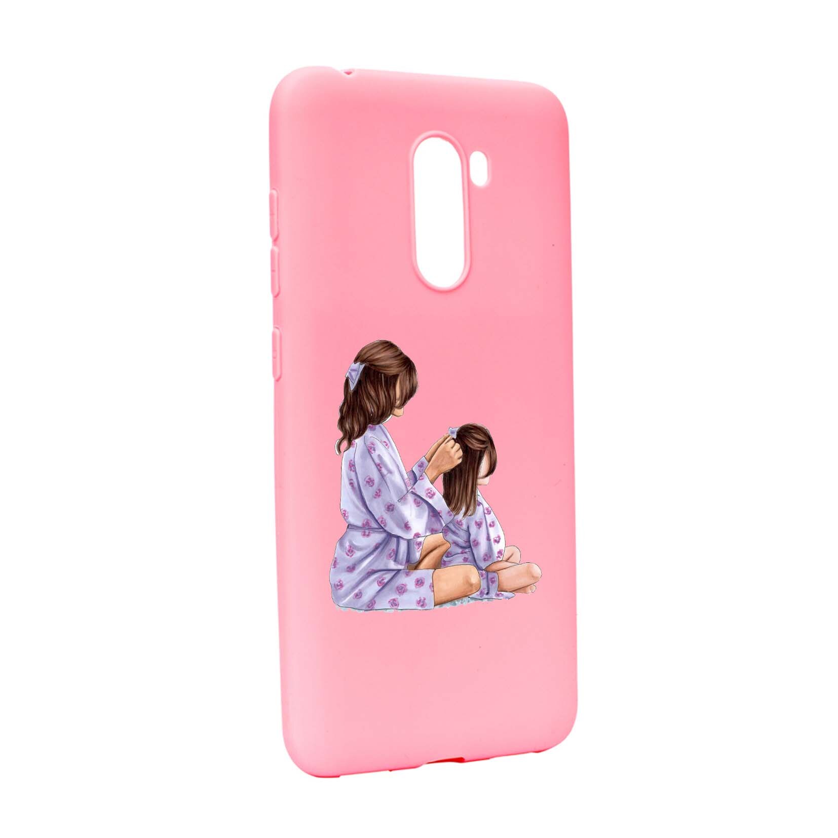 Husa de protectie Mommy's Girl, pentru Xiaomi PocoPhone F1, rezistenta la uzura, anti-alunecare, din silicon Premium, P553