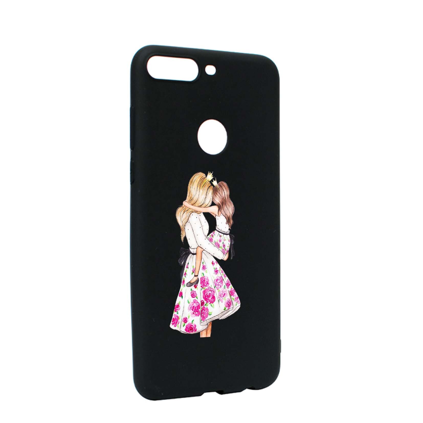Husa de protectie Mommy's Girl, pentru Huawei Y7 2018 / Y7 Prime 2018, rezistenta la uzura, anti-alunecare, din silicon Premium, B554