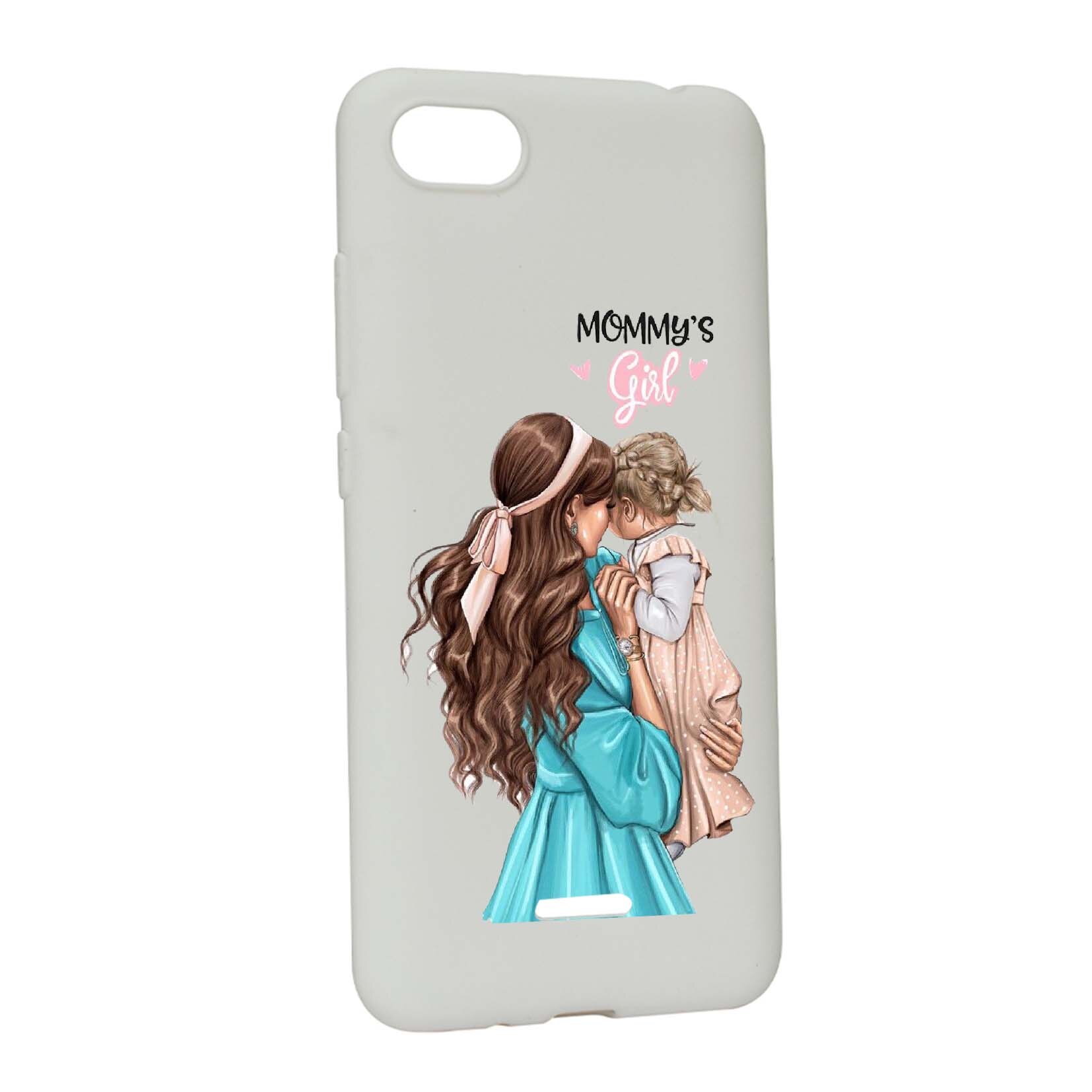 Husa de protectie Mommy's Girl, pentru Xiaomi Redmi 6A, rezistenta la uzura, anti-alunecare, din silicon Premium, W555