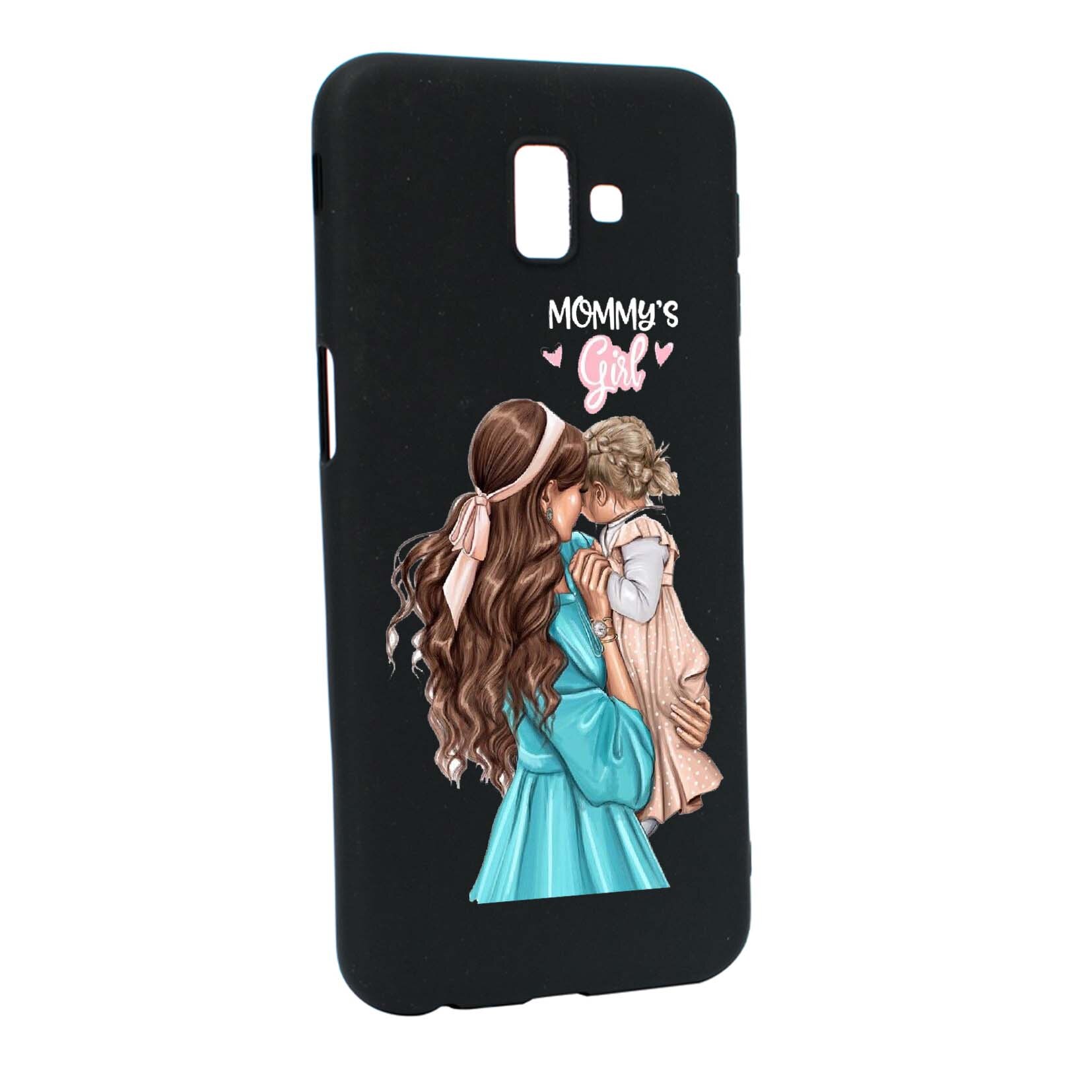Husa de protectie Mommy's Girl, pentru Samsung Galaxy J6 Plus / J6 Prime, rezistenta la uzura, anti-alunecare, din silicon Premium, B555