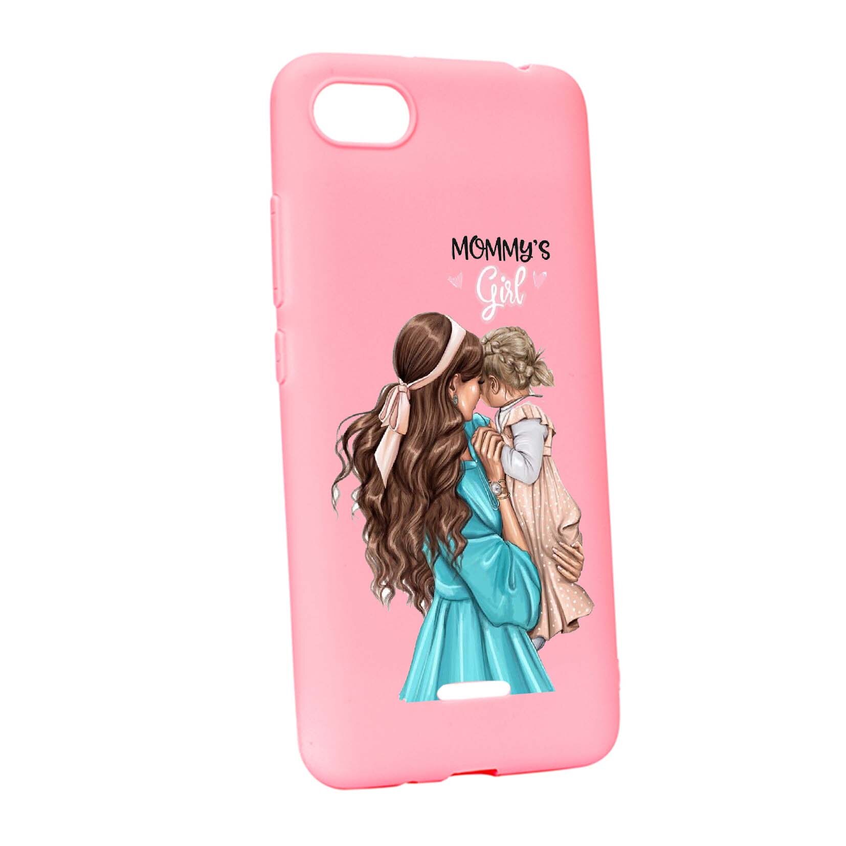 Husa de protectie Mommy's Girl, pentru Xiaomi Redmi 6A, rezistenta la uzura, anti-alunecare, din silicon Premium, P555
