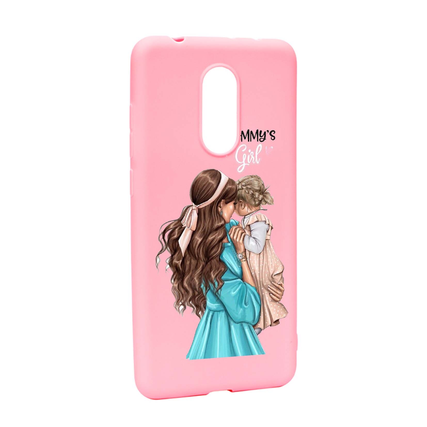 Husa de protectie Mommy's Girl, pentru Xiaomi Redmi Note 5 / Redmi 5 Plus, rezistenta la uzura, anti-alunecare, din silicon Premium, P555