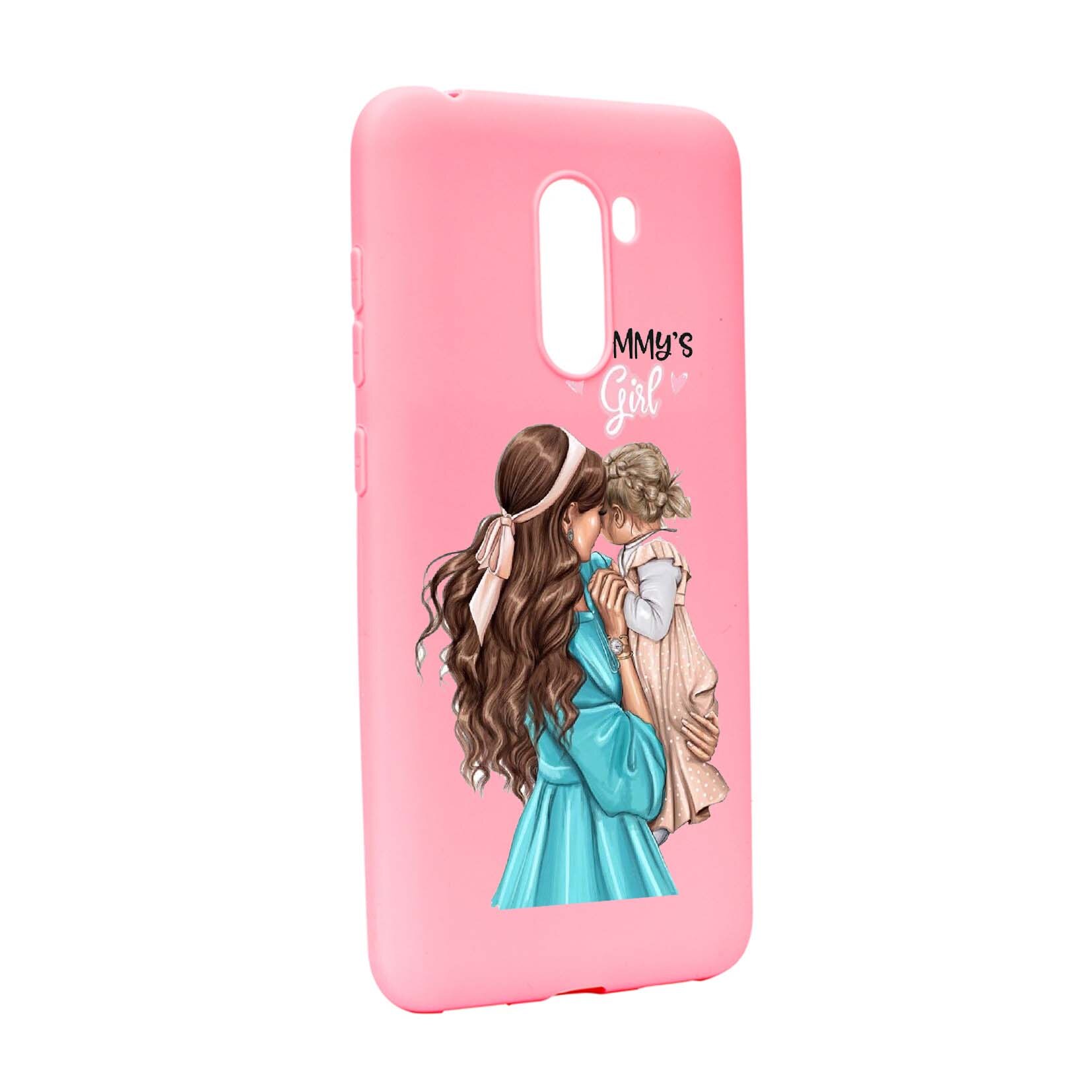 Husa de protectie Mommy's Girl, pentru Xiaomi PocoPhone F1, rezistenta la uzura, anti-alunecare, din silicon Premium, P555