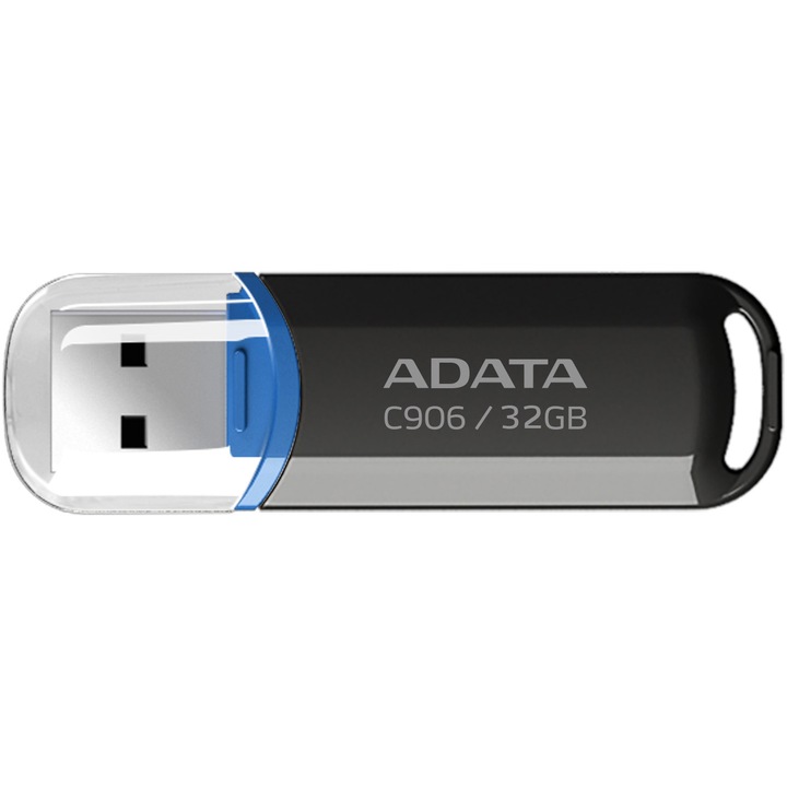 USB памет 32GB ADATA C906, черен/син, USB 2.0