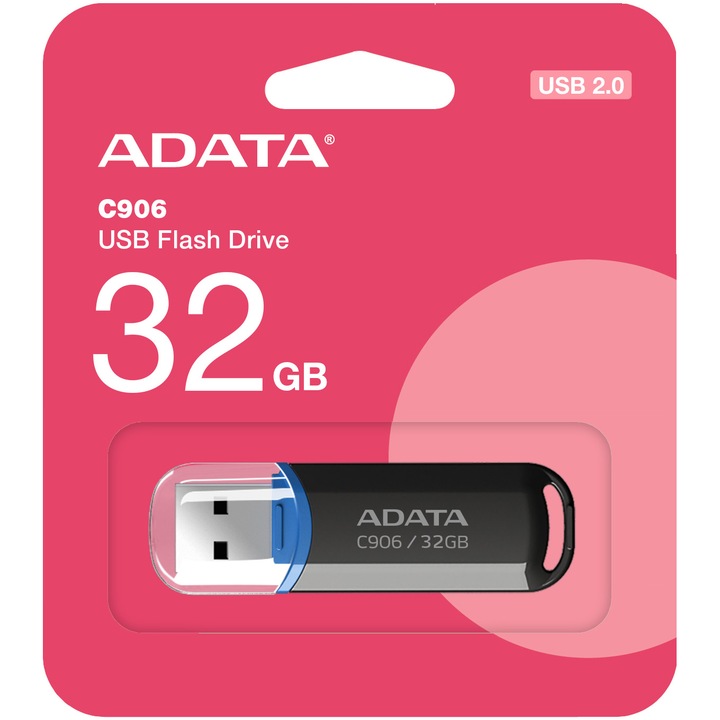 Memorie USB ADATA C906, 32GB, USB 2.0, Negru