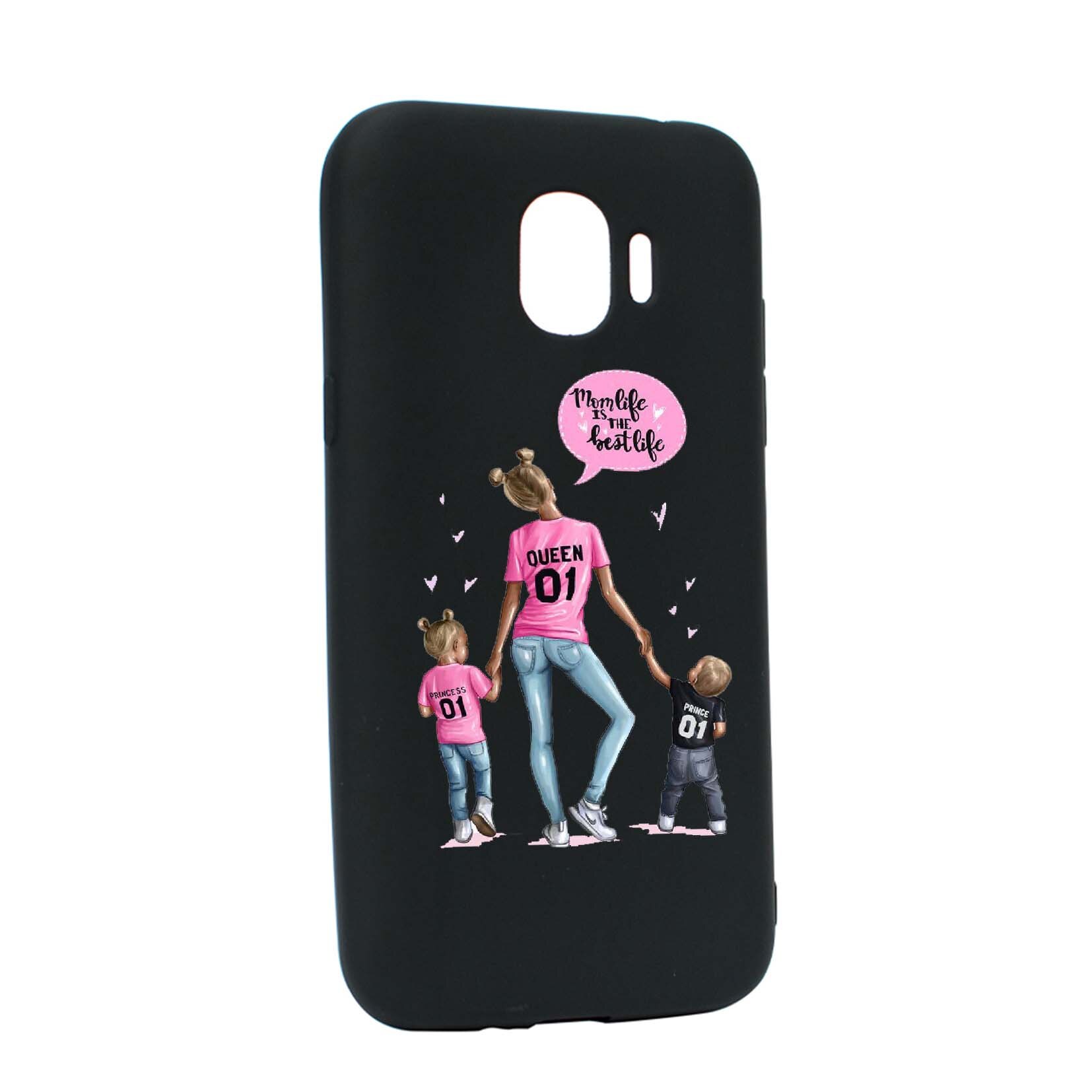 Husa de protectie Mom Life, pentru Samsung Galaxy J2 Pro 2018 / J2 2018 / Grand Prime Pro, rezistenta la uzura, anti-alunecare, din silicon Premium, B557