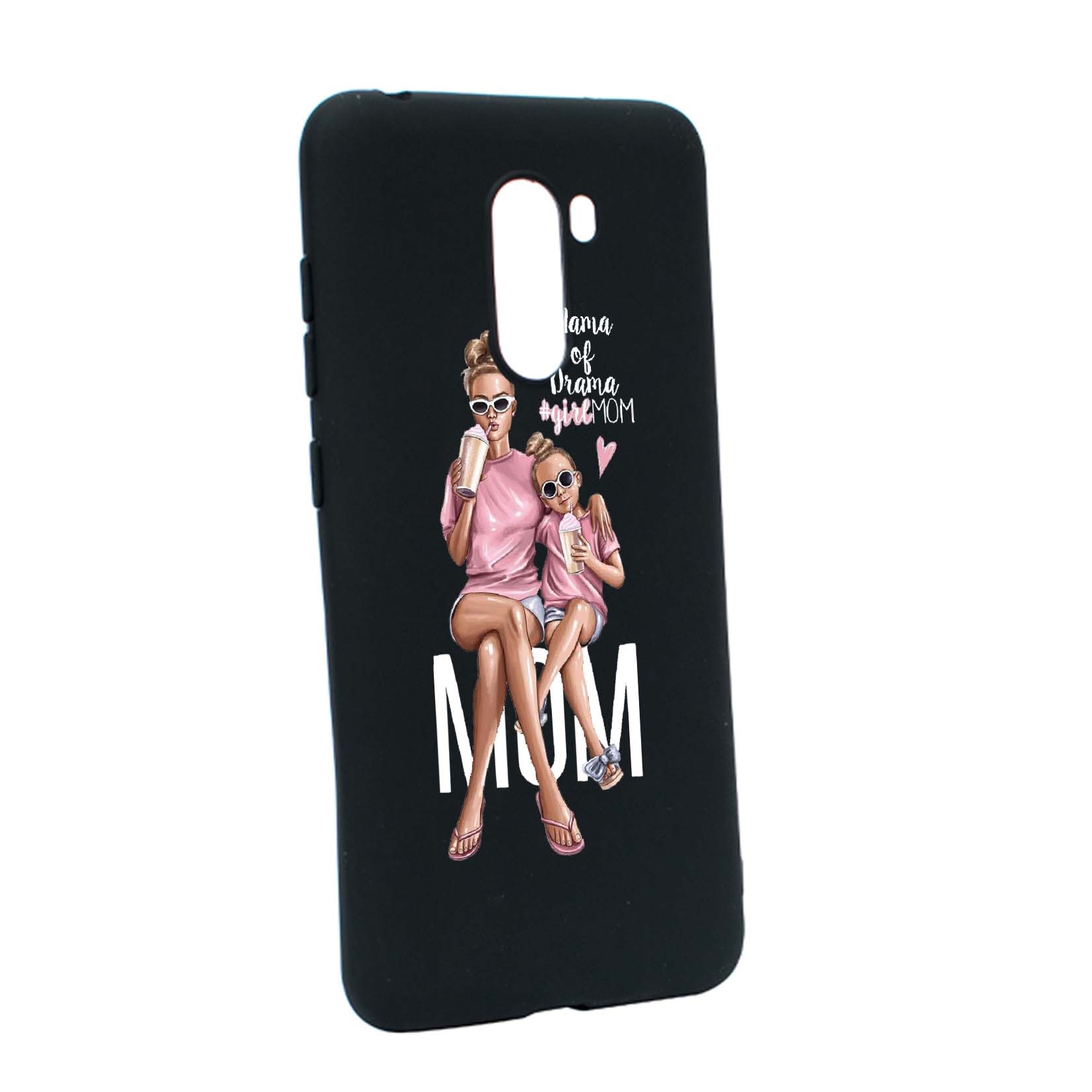 Husa de protectie Girl Mom, pentru Xiaomi PocoPhone F1, rezistenta la uzura, anti-alunecare, din silicon Premium, B558