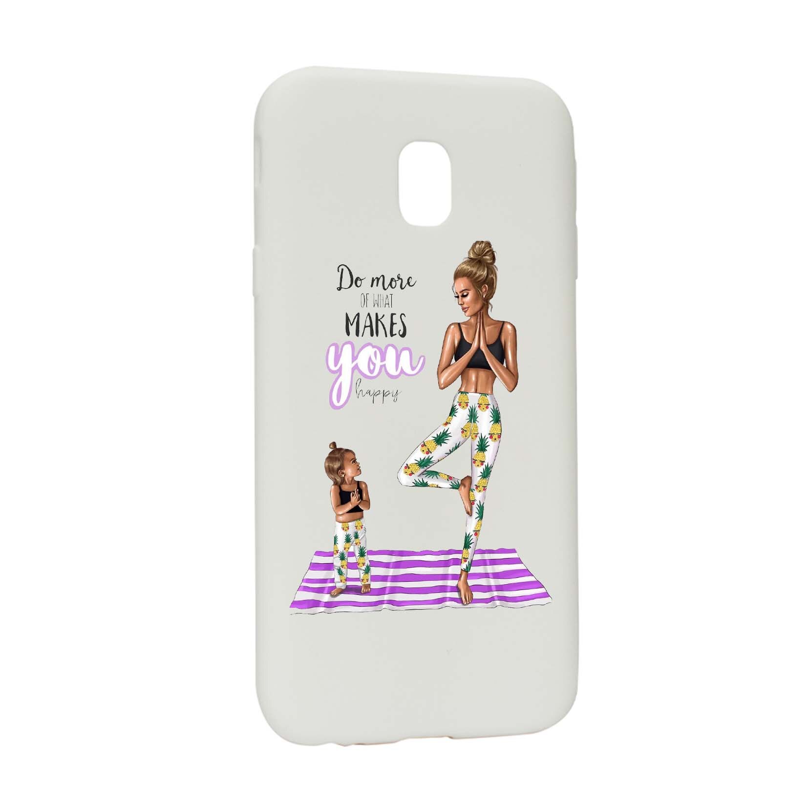 Husa de protectie Girl Mom, pentru Samsung Galaxy J3 2018, rezistenta la uzura, anti-alunecare, din silicon Premium, W560