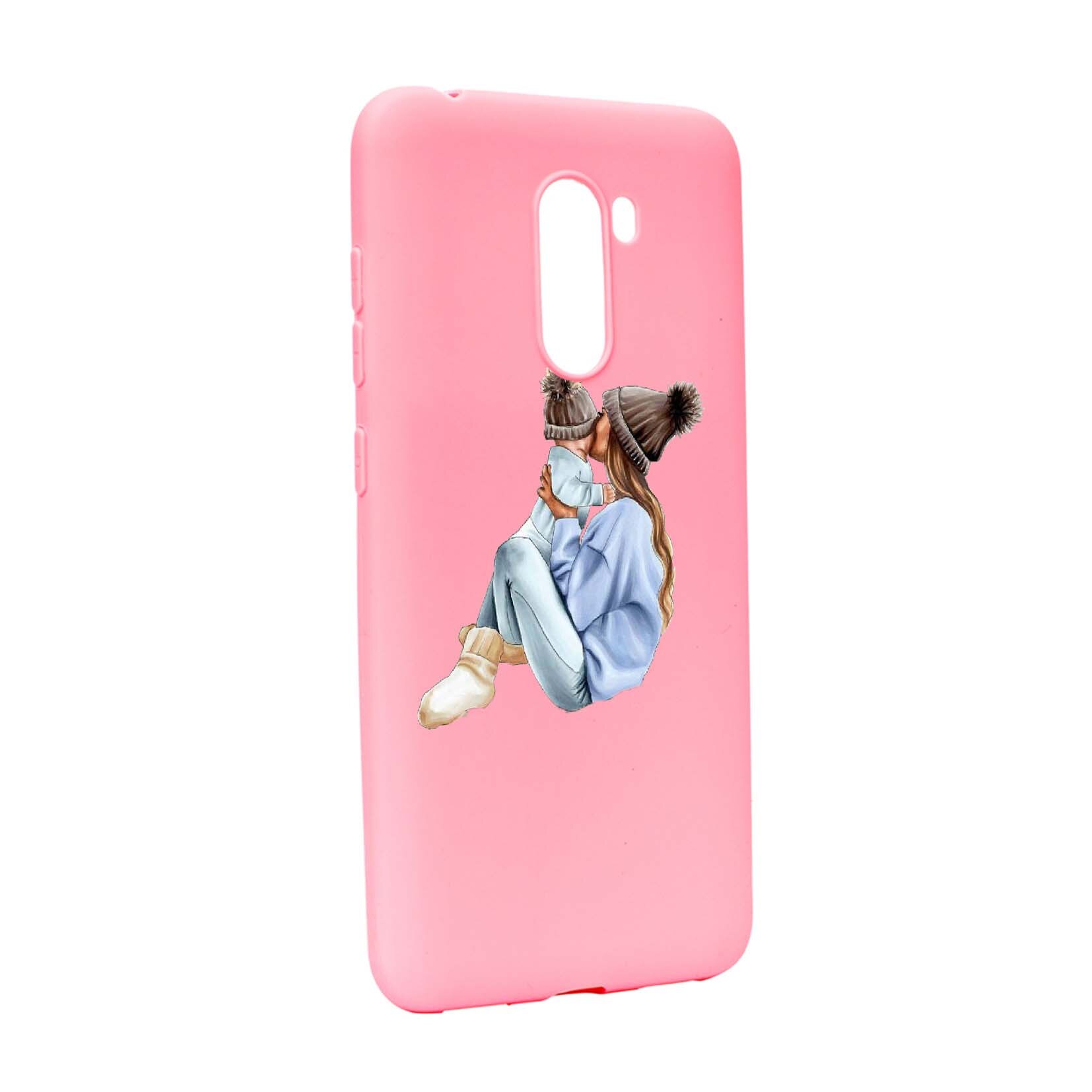 Husa de protectie Girl Mom, pentru Xiaomi PocoPhone F1, rezistenta la uzura, anti-alunecare, din silicon Premium, P562