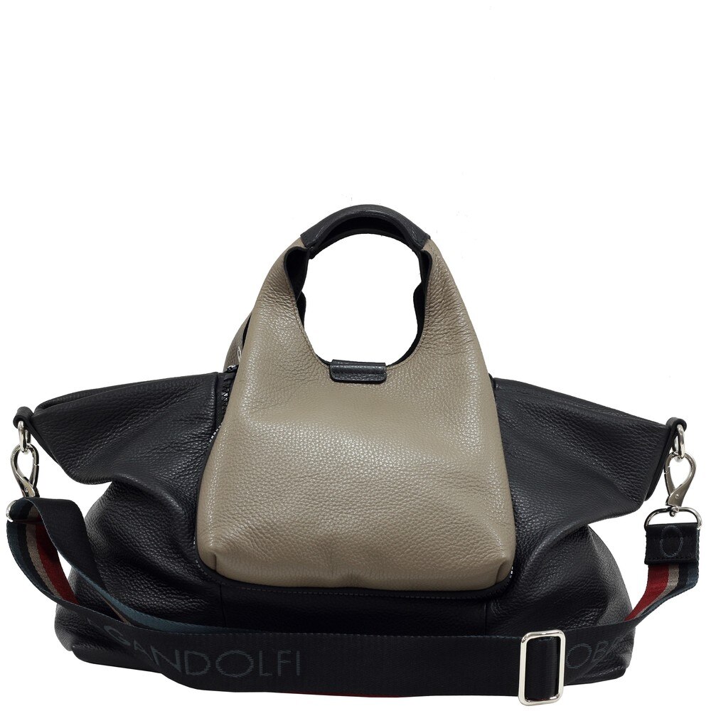 Geanta de dama office Roberta Gandolfi din piele naturala 9051 neagra