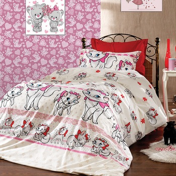 Lenjerie copii Cats, Bumbac100%, Pentru Pat 1 Persoana Lenjerie copii Cats, Bumbac100%, Pentru Pat 1 Persoana