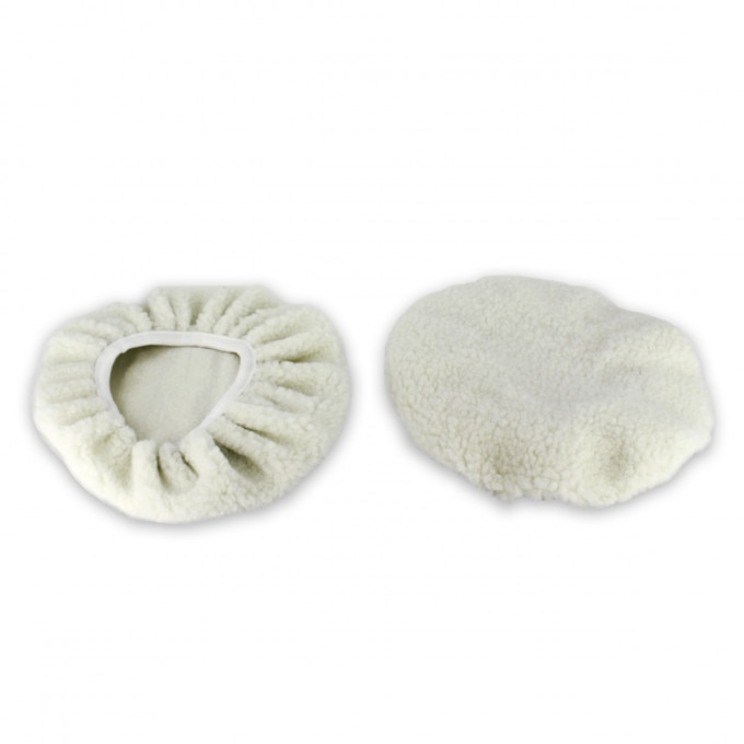 Set 2 bucati. husa polish lana, 18 cm, culoare alb