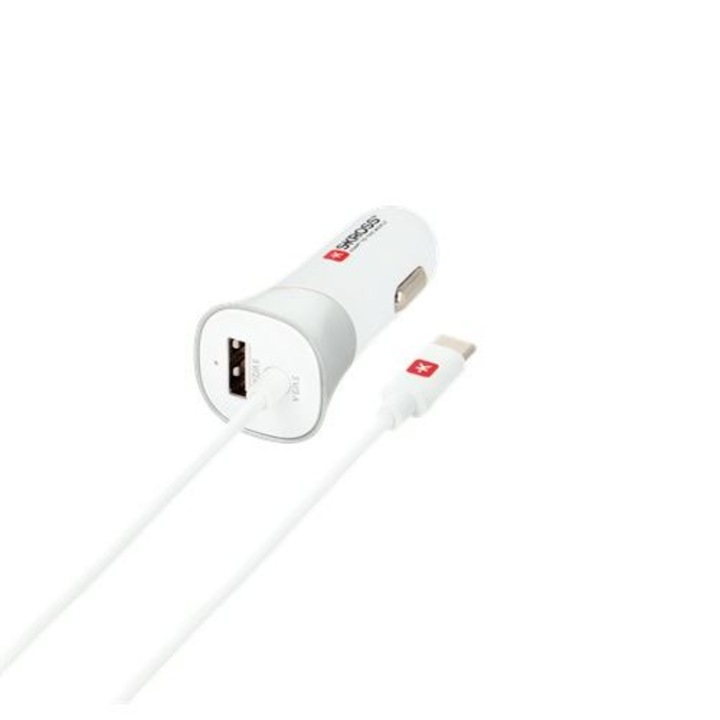 SKROSS autós USB töltő és C típusú USB kábel (SKR-CARCHARCCAB / 2.900618) (SKR-CARCHARCCAB)