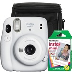 Комплект Цифров фотоапарат Fujifilm Instax mini 11, Ice White+ филм 1x10+Чанта