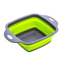 Strecuratoare pliabila din silicon, Velco, 16 cm , gri/verde