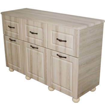 Comoda cu 3 Usi si 3 Sertare Dynasty, Sonoma, 138 x 90 x 48 cm Comoda cu 3 Usi si 3 Sertare Dynasty, Sonoma, 138 x 90 x 48 cm
