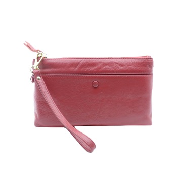 Portofel din piele pentru dama Hassion L-2008-1R, Rosu Portofel din piele pentru dama Hassion L-2008-1R, Rosu