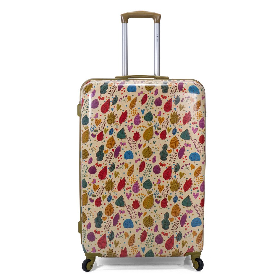 Troler Mediu, Policarbonat/ABS, 4 Roti, Benzi, BZ 5589 - 65 cm, Multicolor