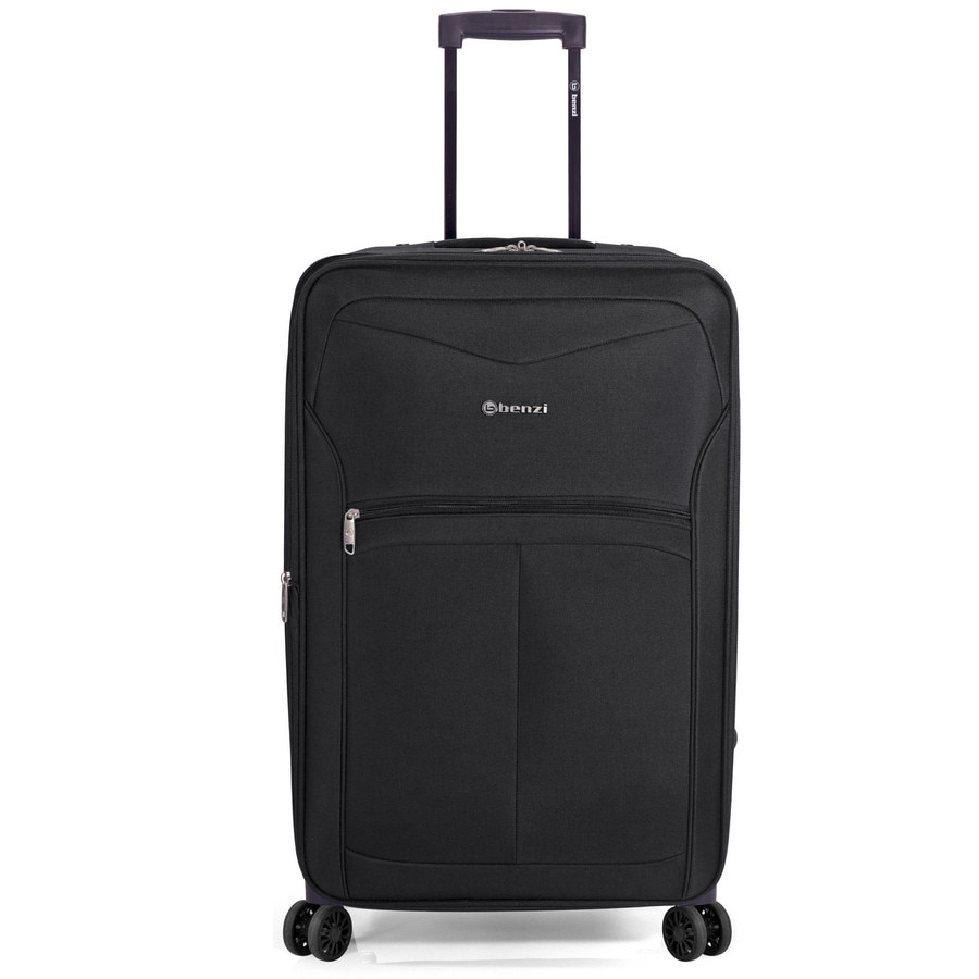 Troler Cabina, Extensibil, Poliester, 4 Roti Duble, Benzi, BZ 5562 - 55 cm, Negru