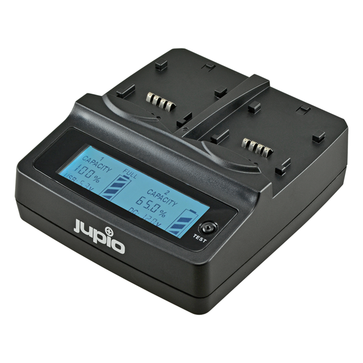 Универсално зарядно устройство Duo, Jupio, Li-Ion, USB, 12V, Черно