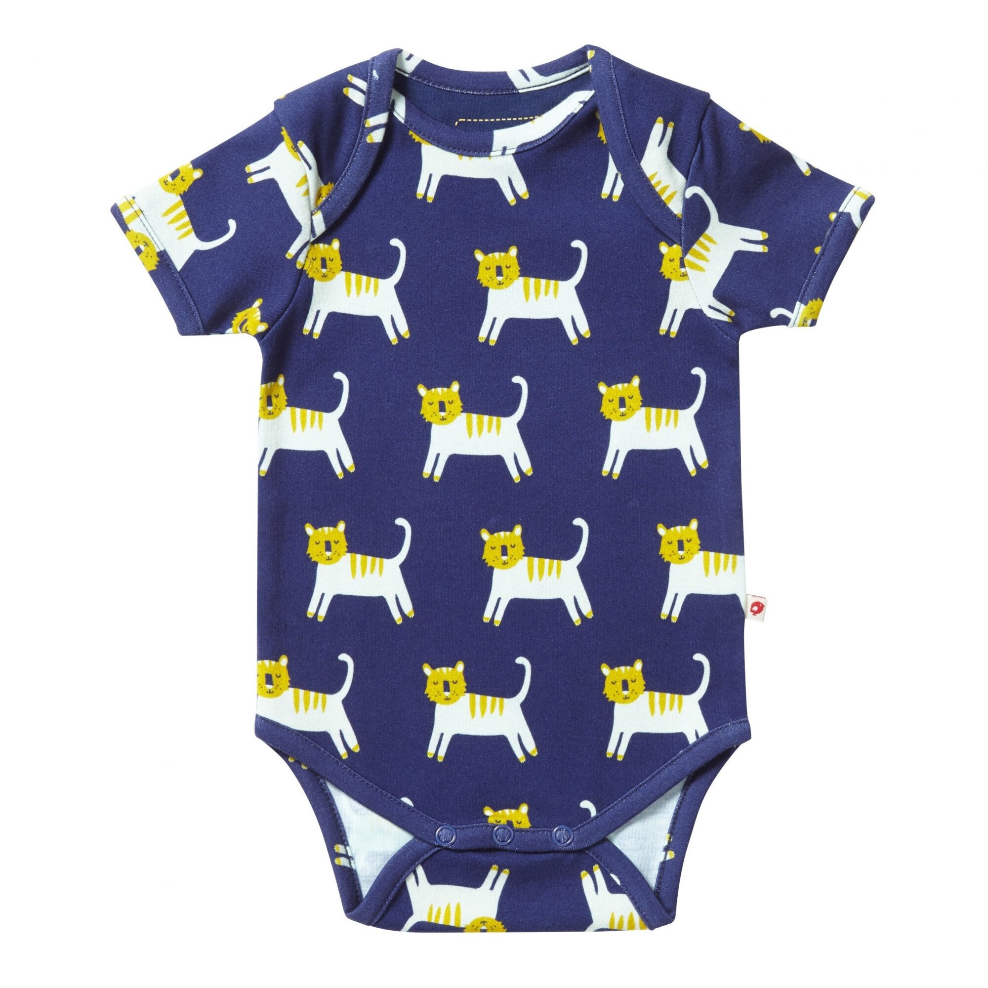 Body cu tigrisorii somnorosi, bumbac organic, multicolor, bebe