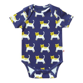 Body cu tigrisorii somnorosi, bumbac organic, multicolor, bebe Body cu tigrisorii somnorosi, bumbac organic, multicolor, bebe
