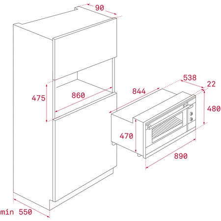 Cuptor incorporabil TEKA HLF 940, Electric, 77 L, HydroClean, Touch control, Grill, Clasa A, Inox/Sticla neagra