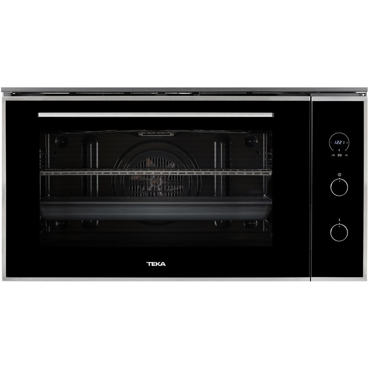 Фурна за вграждане TEKA HLF 940, Електрическа, 77 л, HydroClean, Touch control, Grill, Клас A, Inox/Черно стъкло