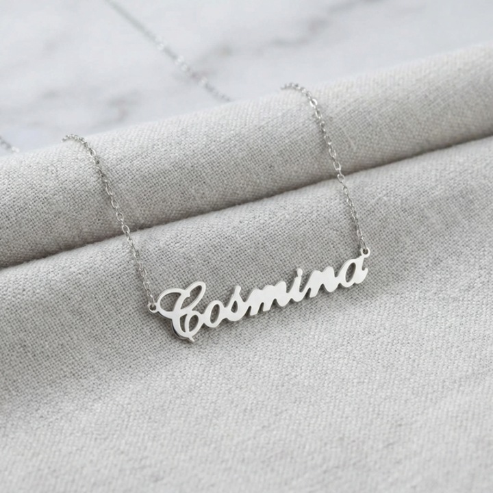 Lantisor din argint rodiat cu nume, Cosmina, ARTOR LN30 47cm