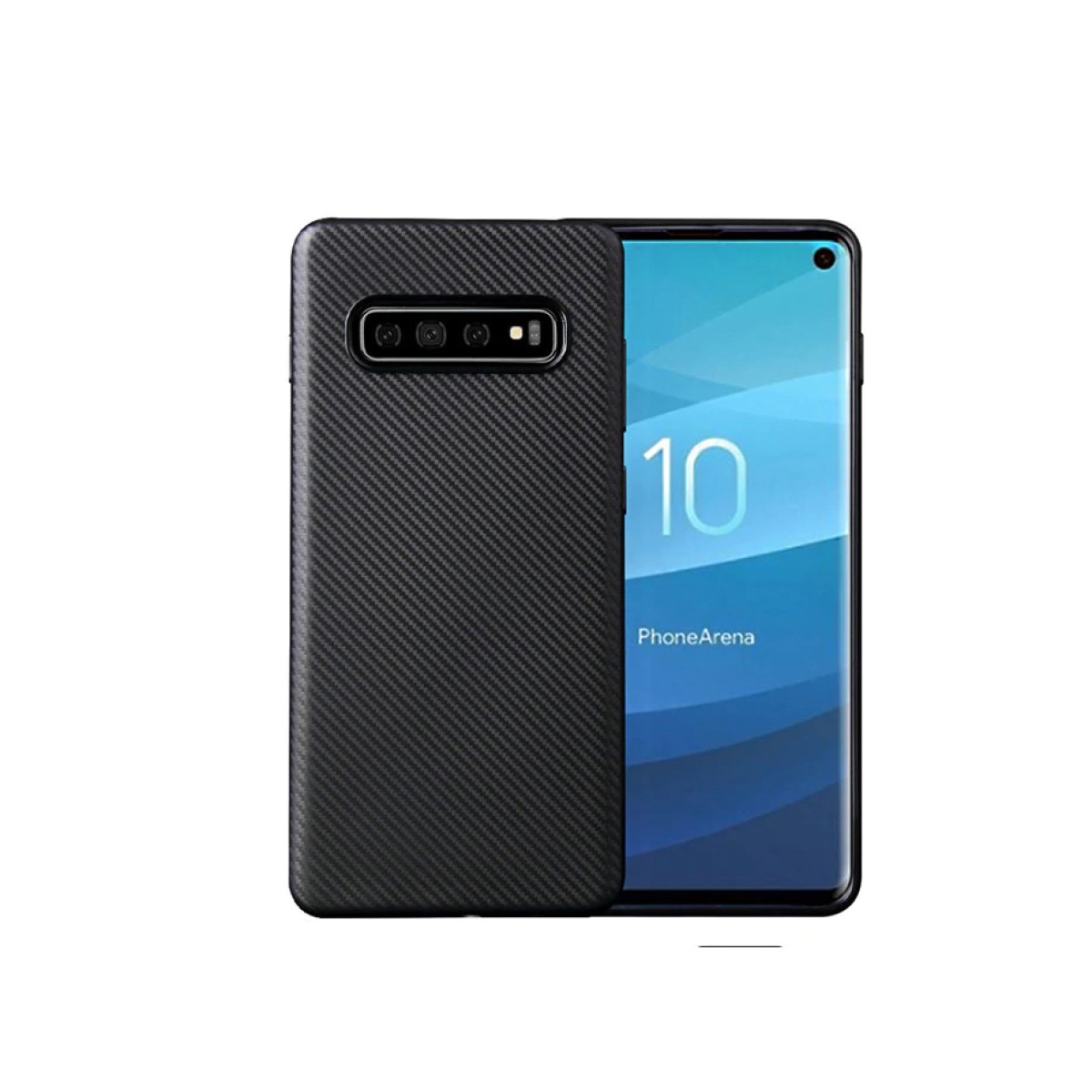 Husa Silicon Samsung Galaxy S10 E, Negru Carbon Mat