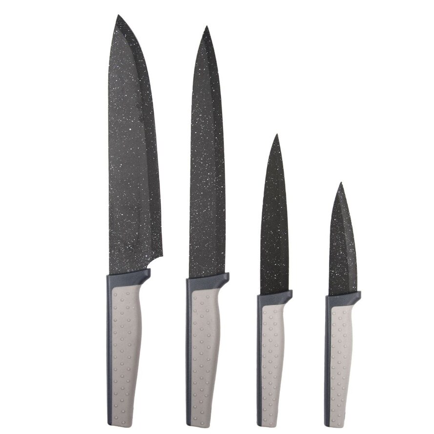 Set 4 cutite de bucatarie, Zola®, marmura neagra