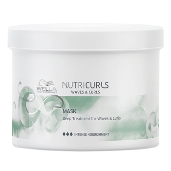 Masca de par Wella Professionals Nutricurls Waves pentru par ondulat, 500 ml Masca de par Wella Professionals Nutricurls Waves pentru par ondulat, 500 ml