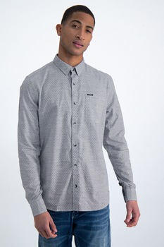 Garcia, Camasa cu model geometric, Albastru prafuit, S Garcia, Camasa cu model geometric, Albastru prafuit, S