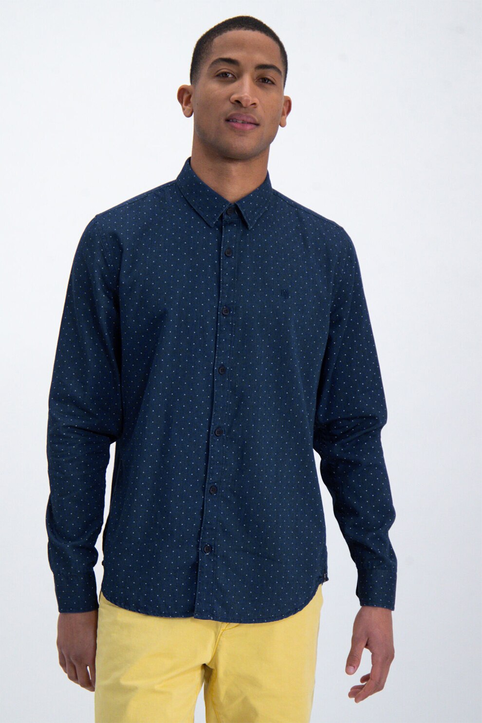 Garcia, Camasa cu model cu buline, Bleumarin, M