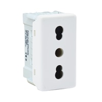 Priza Stil Italian , 1 module , 10A , 2P , 230V , Gama Stil , Comtec , culoare alba