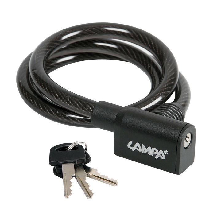 Lampa motoros kábelzár, lakat 10mm/80cm