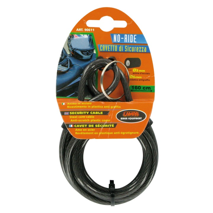 LAMPA "No-Ride" Biztonsági sodronykábel – 160cm