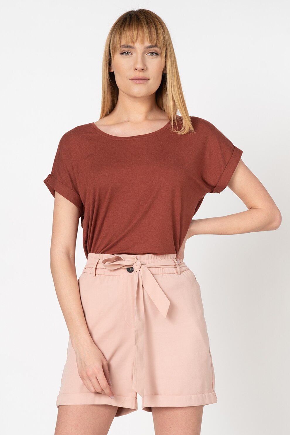 Only, Tricou lejer cu maneci cazute Moster, Scortisoara