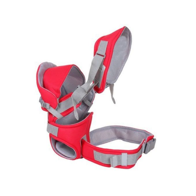 Marsupiu multifunctional, reglabil, cu suport pentru gat, 50 cm 3-12 luni, rosu