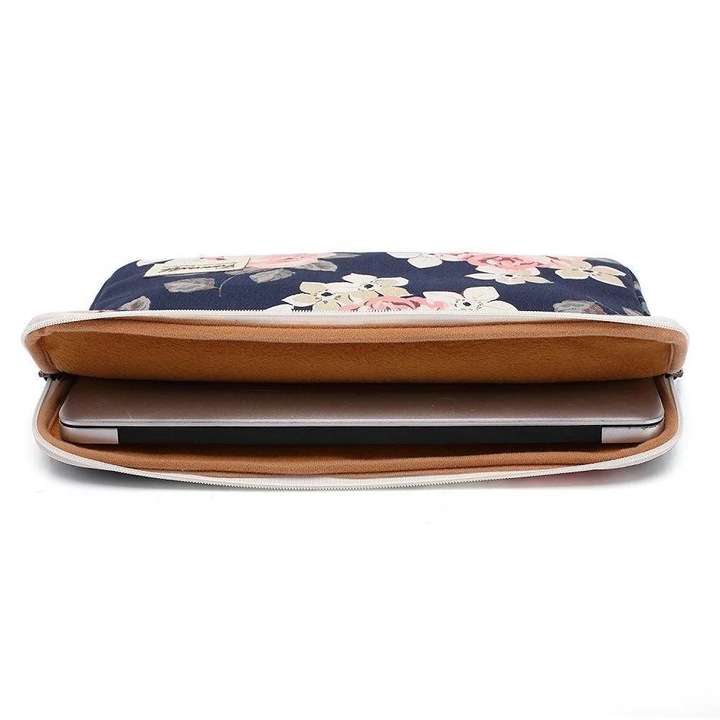 Husa laptop Canvaslife Sleeve 15/16 inch Navy Rose