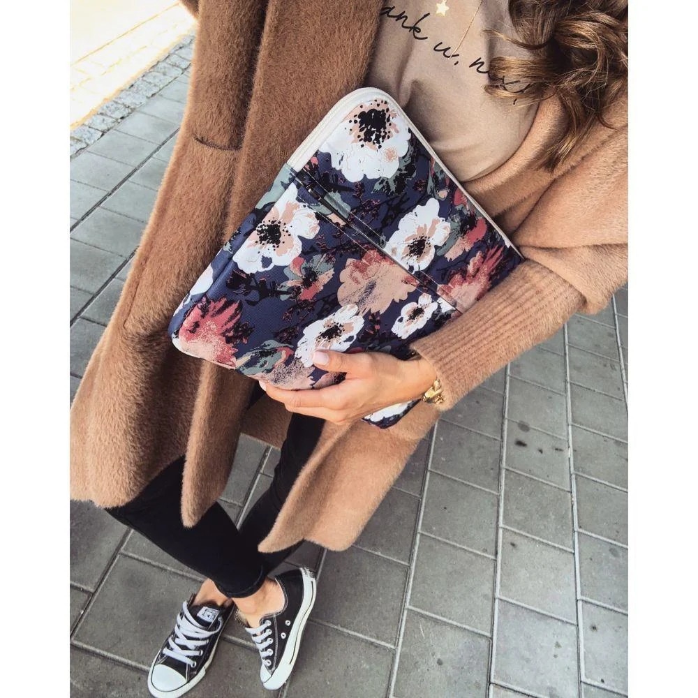 Husa laptop Canvaslife Sleeve 15/16 inch Navy Rose