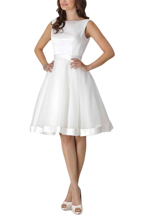 Сватбена рокля, Eviza, бяла, размер M