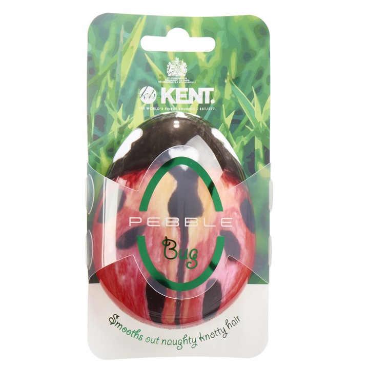 Четка за коса за разресване Kent, Pebble Ladybird, PBUG
