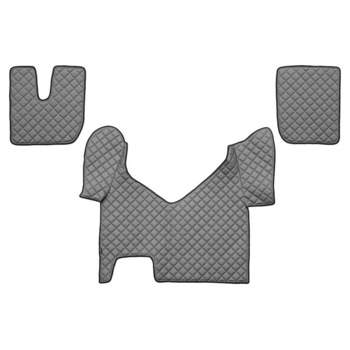 Set 3 covorase camion F-Core, Piele-ECO, pentru IVECO STRALIS, transmisie automata, fabricatie de la 2013, Gri Set 3 covorase camion F-Core, Piele-ECO, pentru IVECO STRALIS, transmisie automata, fabricatie de la 2013, Gri