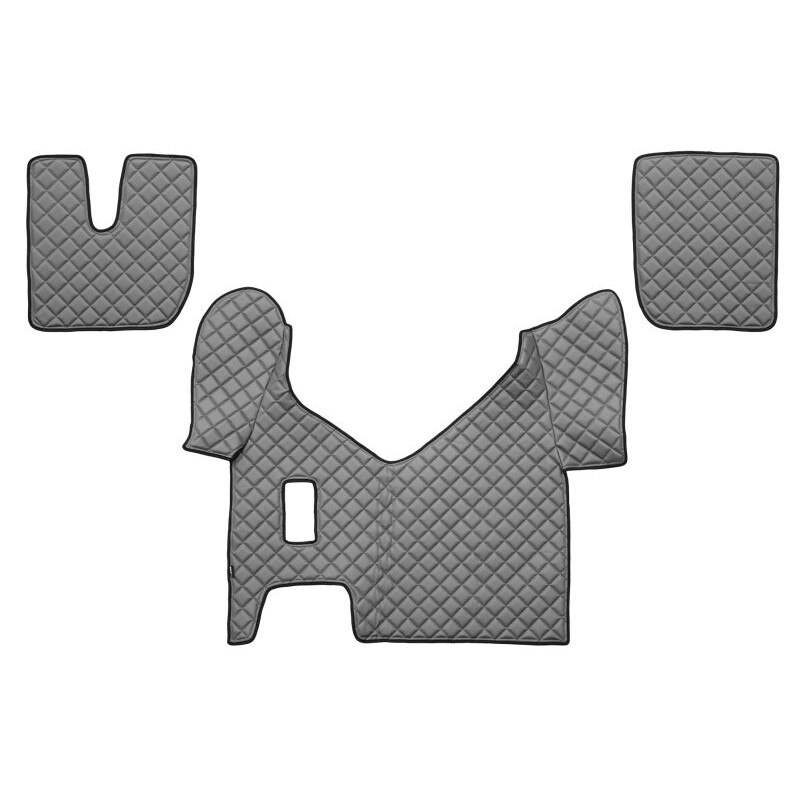 Set 3 covorase camion F-Core, Piele-ECO, pentru IVECO STRALIS, transmisie manuala, Gri