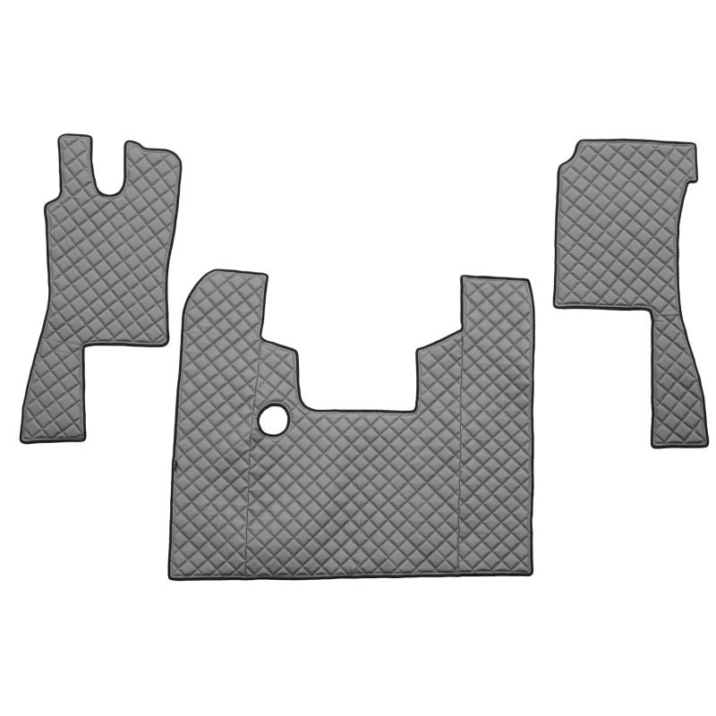 Set 3 covorase camion F-Core, Piele-ECO, pentru SCANIA 4, transmisie manuala, 1995-2008, Gri