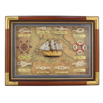 Tablou marinaresc, noduri si decoratiuni marine, rama lemn ,38x28 cm Tablou marinaresc, noduri si decoratiuni marine, rama lemn ,38x28 cm