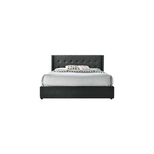 Pat Tapitat Asc Gri 200cm Lungime 160cm Latime 101cm Inaltime Saltea Inclusa Emag Ro