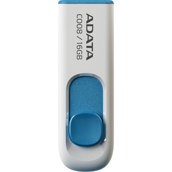 Memorie USB ADATA C008, 16GB, USB 2.0, Alb/Albastru Memorie USB ADATA C008, 16GB, USB 2.0, Alb/Albastru