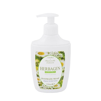 Sapun lichid Intim cu extracte de coada soricelului si musetel, 350ml, Herbagen Sapun lichid Intim cu extracte de coada soricelului si musetel, 350ml, Herbagen